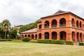 Fototapeta premium Exterior of Fort San Domingo (Fort Anthonio) in Tamsui, New Taipei, Taiwan, Asia