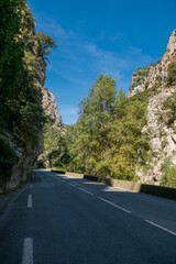 Mountain road in Pyrenees France.