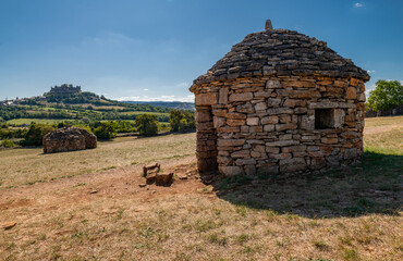 Stone cottage near the Château de Séverac France.  © JackUli