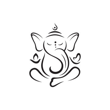 Ganesha Vector icon design illustration