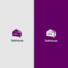 Talk House, Chat House Logo Design Template