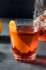 Boozy Cold Mezcal Negroni Cocktail