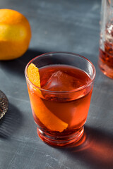 Boozy Cold Mezcal Negroni Cocktail