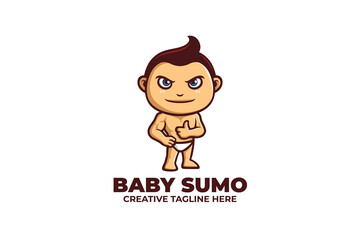 Baby Sumo Mascot Logo