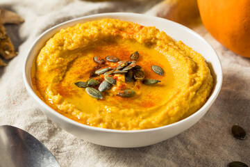 Healthy Organic Pumpkin Spice Hummus