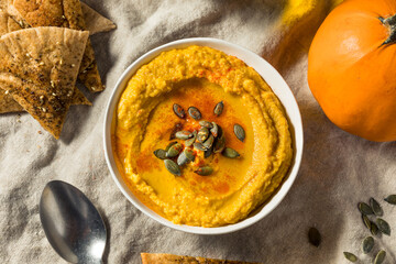 Healthy Organic Pumpkin Spice Hummus