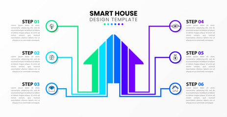Infographic design template. Creative concept with 6 steps