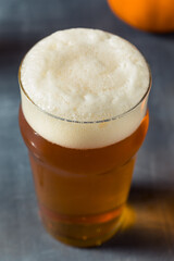 Boozy Refreshing Autumn Pumpkin Beer Ale