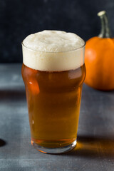 Boozy Refreshing Autumn Pumpkin Beer Ale