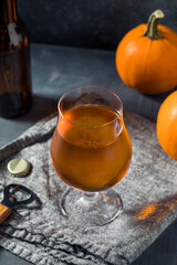 Refreshing Cold Autumn Pumpkin Spice Hard Cider