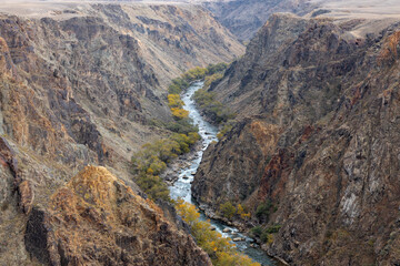 The Charyn river flows through the Charyn National Park and merges into the Ili River, which is considered to be the largest artery of Lake Balkhash.