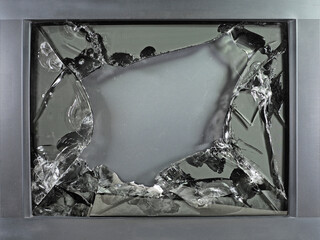    Broken kinescope background , television, picture tube, electronic scrap