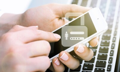 Concept of cyber security, information and encryption, secure personal information
