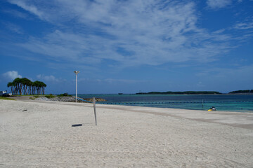 The view of emerald beach in Okinawa.