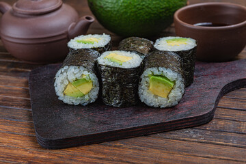 Japanese sushi - fast food. Asian traditional snack