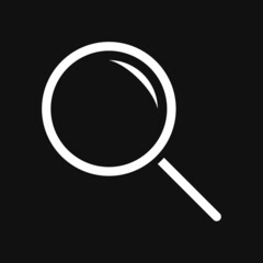 Search icon vector on grey background