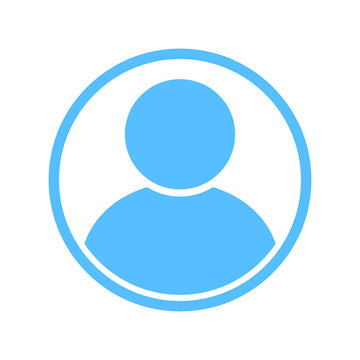 User account profile blue icon