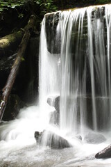 waterfall in the mountains