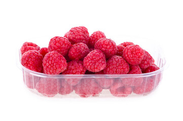 raspberry fruit isolated on white background