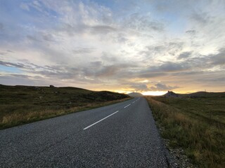 A random road in Balallan, Isle of Lewis, Scotland, United Kingdom