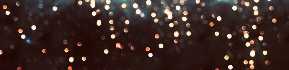 Christmas , New Year background banner with golden bokeh lights