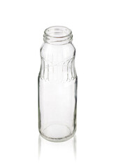 empty glass juice bottle