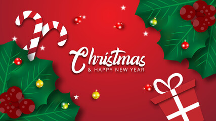 merry Christmas background design 