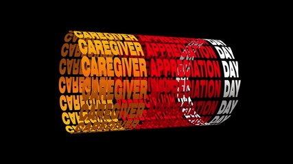 November holidays, Caregiver Appreciation Day, November Calendar, on workplace Twisted Light Text Effect on white Background, Empty space for text, Copy space right