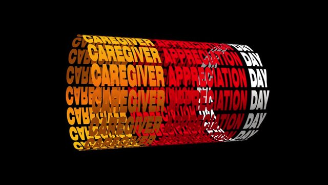 November holidays, Caregiver Appreciation Day, November Calendar, on workplace Twisted Light Text Effect on white Background, Empty space for text, Copy space right