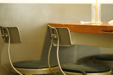 interior of a modern table and chairs