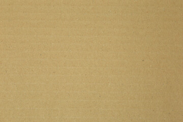 Corrugated cardboard box with horizontal line structure photographed in top view
