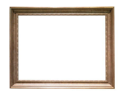 horizontal carved bronze picture frame cutout