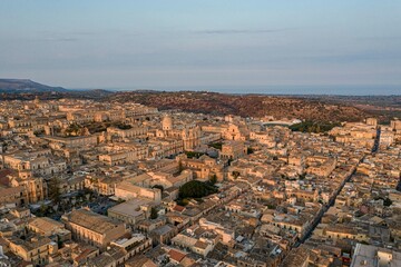 Fototapeta premium Noto vista dall'alto con il drone - Sicilia