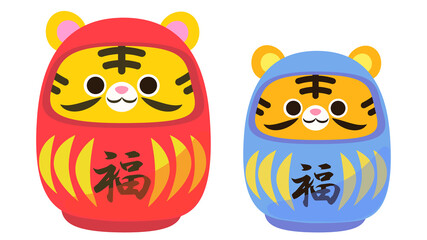 寅デザインのダルマイラスト