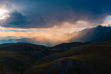 Sunset in Abruzzo, Mountain Gran Sasso