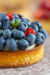 Cake with berries, delicious tartlet. High quality photo