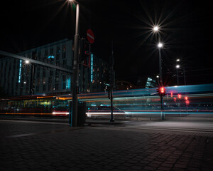 Fototapeta premium traffic in the city long exposure