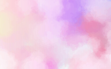 Colorful abstract pastel patterned background. Watercolor canvas for creative grunge design, vintage cards, retro templates. Soft pastel pink watercolor background painted on white paper texture