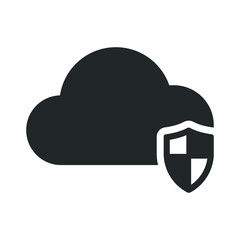 cloud protection icon design vector