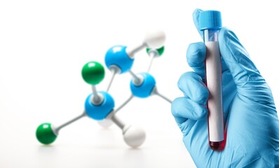 Genetic tests. Laboratory test tube the study of human genetic characteristics. Chromosomal analysis.