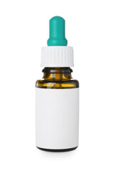 Bottle of nasal spray isolated on white