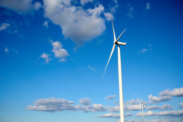 wind turbine in the sky