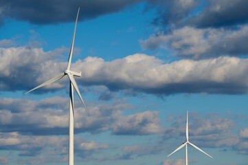 wind turbine and sky