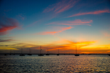 Fototapeta na wymiar La Paz Sailboat Sunset 271
