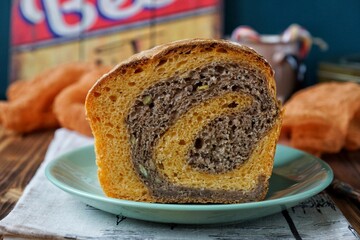 bread on a plate