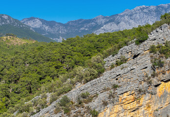 Mountain landscape. Rocky area in Antalya province.