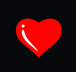 Heart, vector symbol, icon, template 