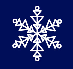 Vector snowflake pattern, Christmas decoration 