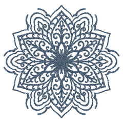 Monochrome mandala isolated on white background