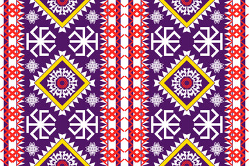 Geometric ethnic oriental seamless pattern art traditional Design for background,carpet,wallpaper,clothing,wrapping,Batik,fabric,Vector illustration.embroidery style.